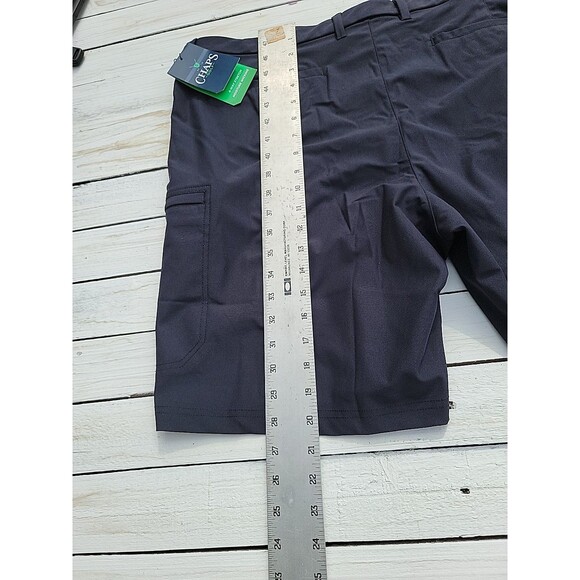 Chaps Golf Mens Shorts Size 40 Black Onix Flat Front Stretch Zip Pockets New - Picture 5 of 6